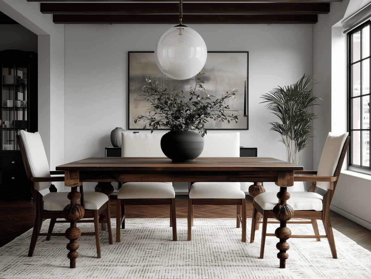 The Meadow Table in a beautiful and well lit dining room