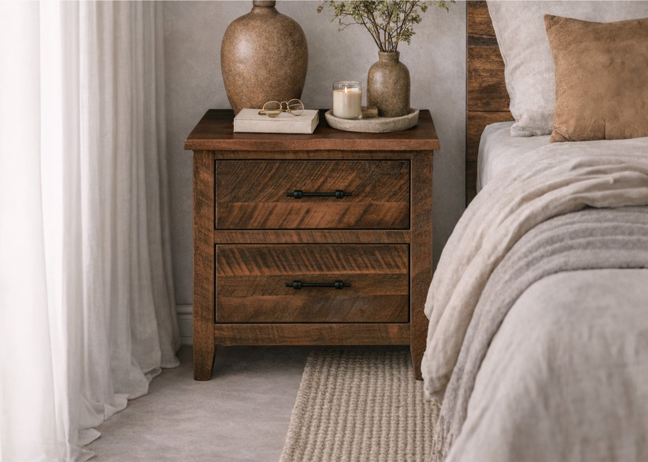Live Edge 2 Drawer Nightstand | Danner Furniture