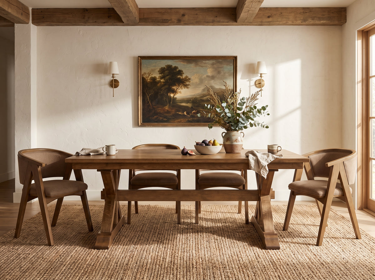 The Cascade Table — solid wood dining table, handcrafted in the USA with Danner Furniture