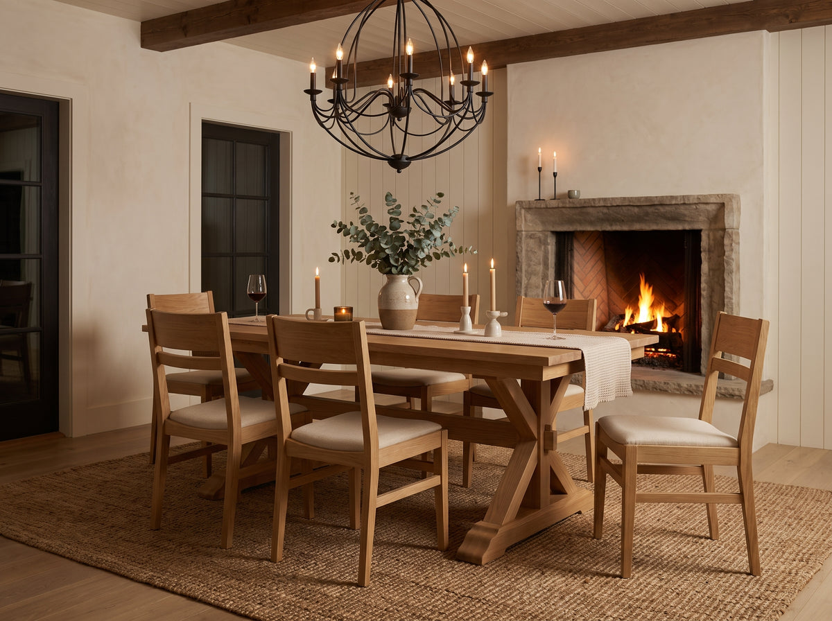 The Cascade Table — solid wood dining table, handcrafted in the USA with Danner Furniture