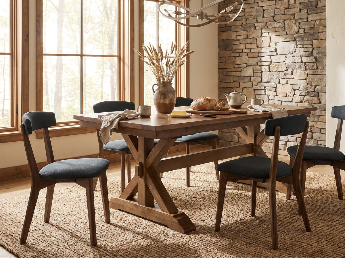 The Cascade Table — solid wood dining table, handcrafted in the USA with Danner Furniture