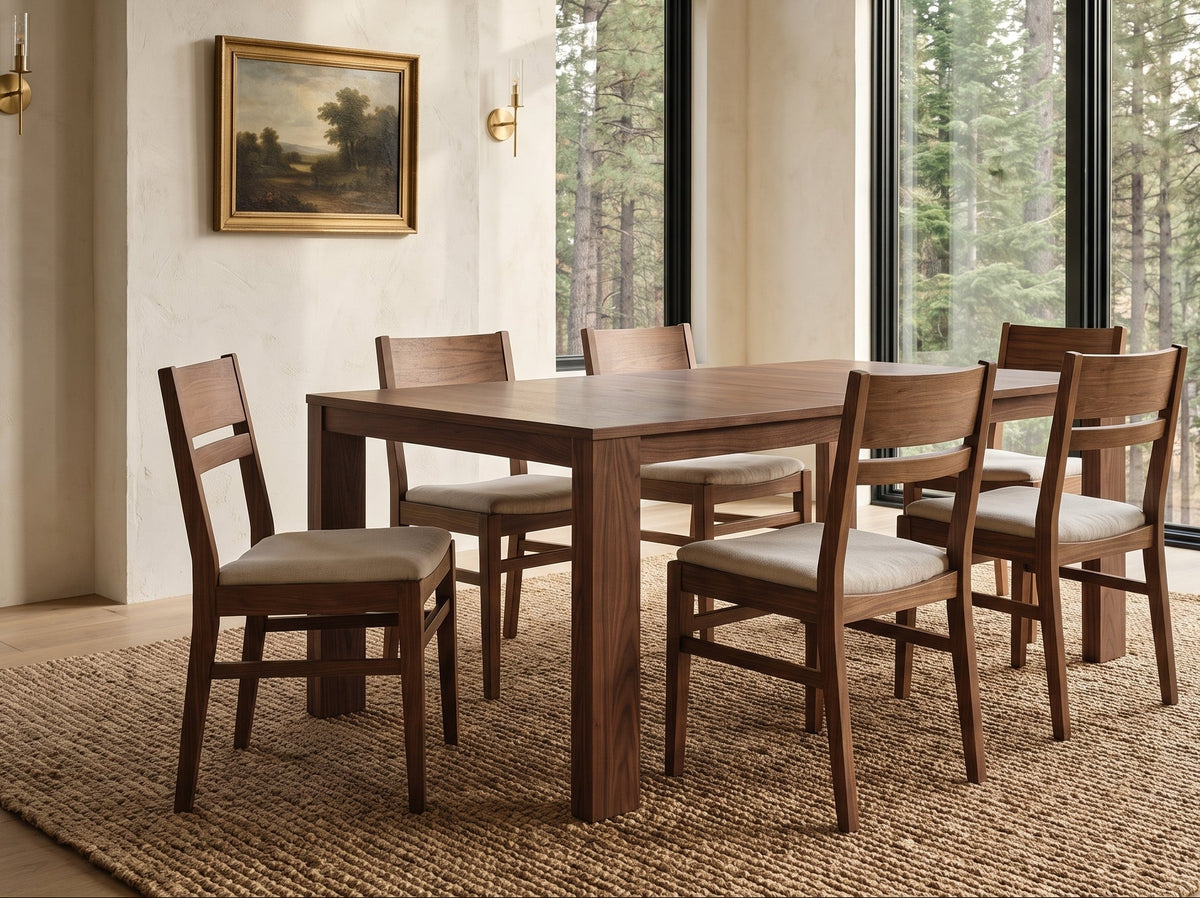 The Hearth Table — solid wood dining table, handcrafted in the USA with Danner Furniture