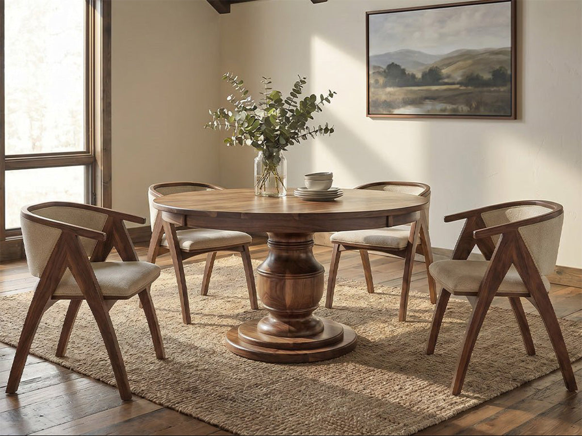 The Jamison Table — solid wood dining table, handcrafted in the USA by Danner Furniture #wood-type-color_walnut