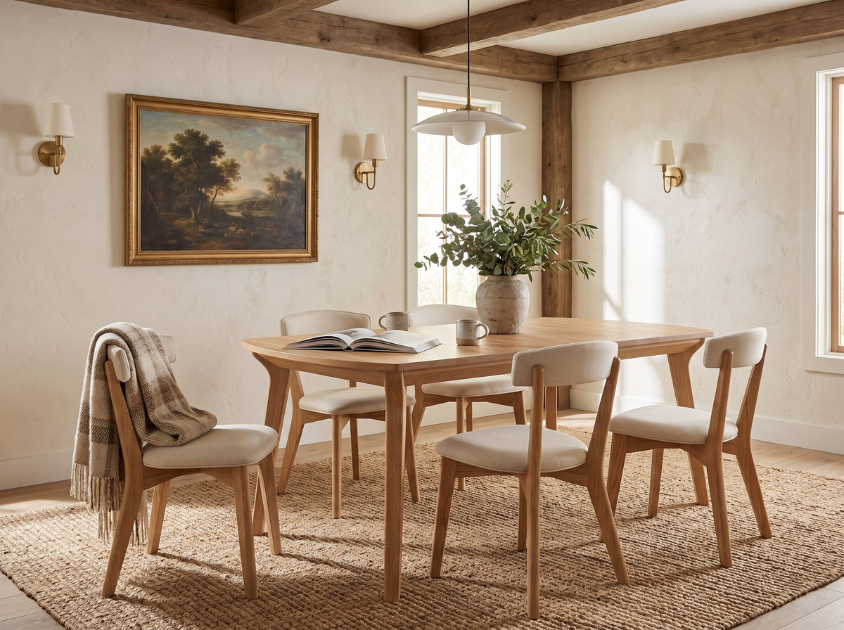 The Larkspur Table β solid wood dining table, handcrafted in the USA with Danner Furniture