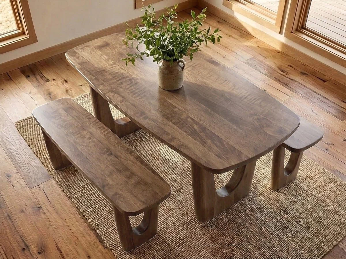 The Mauve Table — solid wood dining table, handcrafted in the USA by Danner Furniture