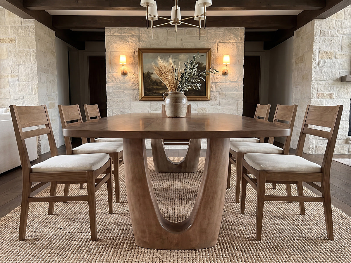 The Mauve Table — solid wood dining table, handcrafted in the USA by Danner Furniture