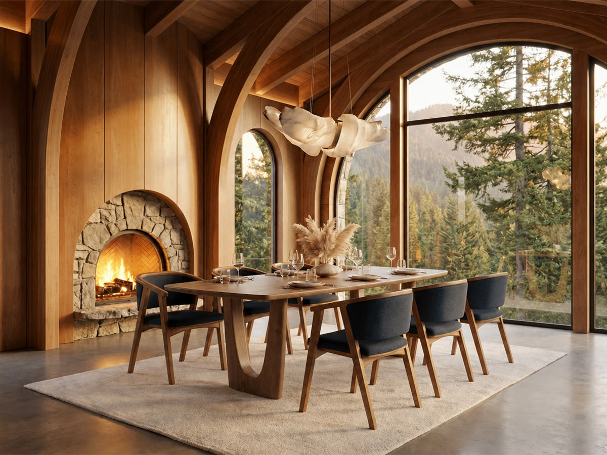 The Mauve Table — solid wood dining table, handcrafted in the USA by Danner Furniture