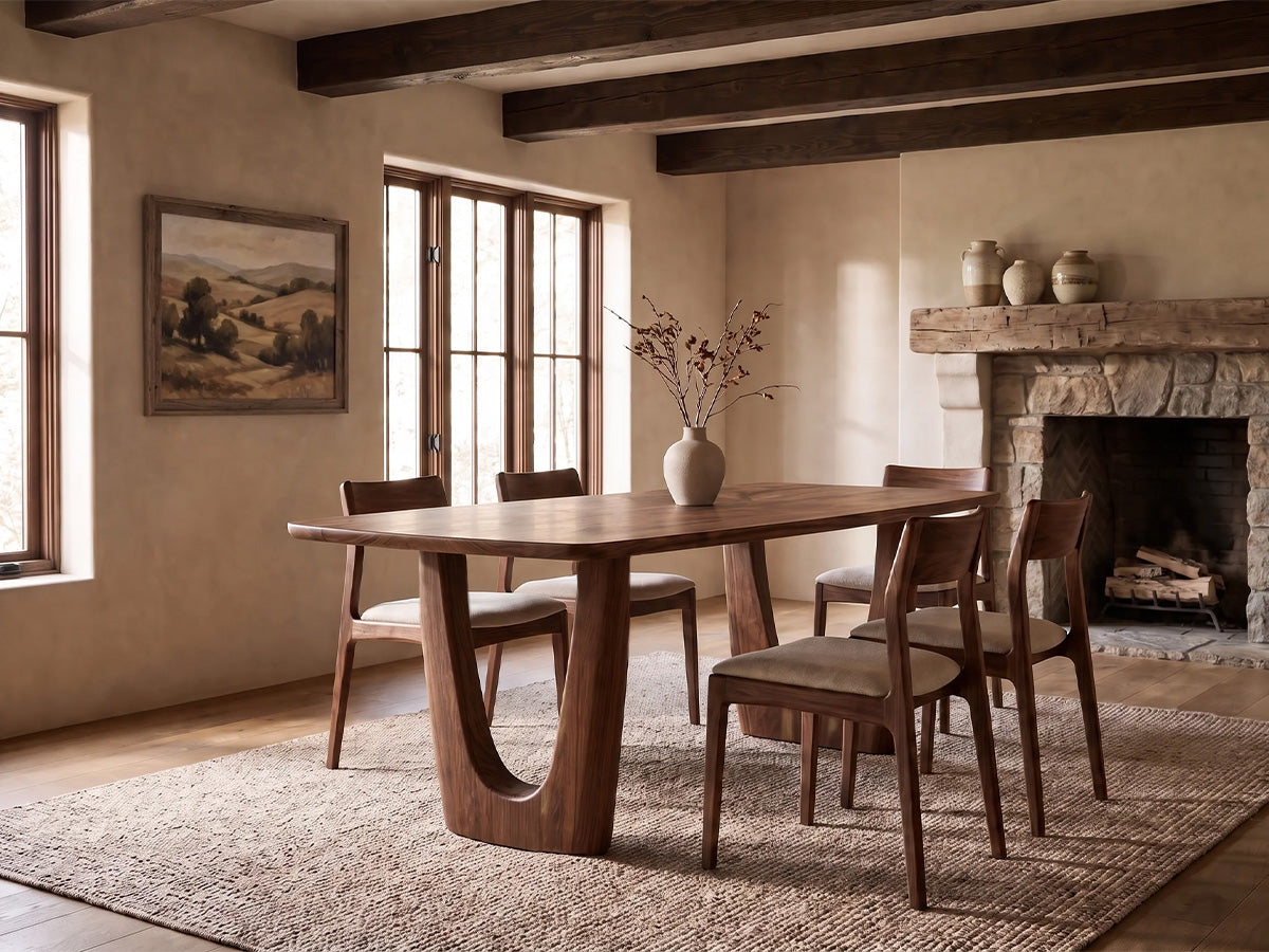 The Mauve Table — solid wood dining table, handcrafted in the USA by Danner Furniture #wood-type-color_walnut