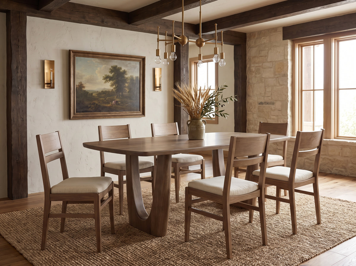 The Mauve Table — solid wood dining table, handcrafted in the USA by Danner Furniture