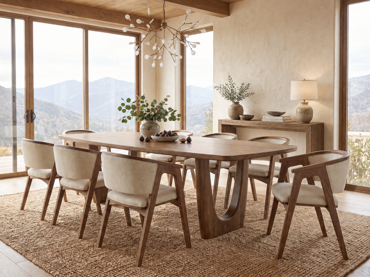 The Mauve Table — solid wood dining table, handcrafted in the USA by Danner Furniture