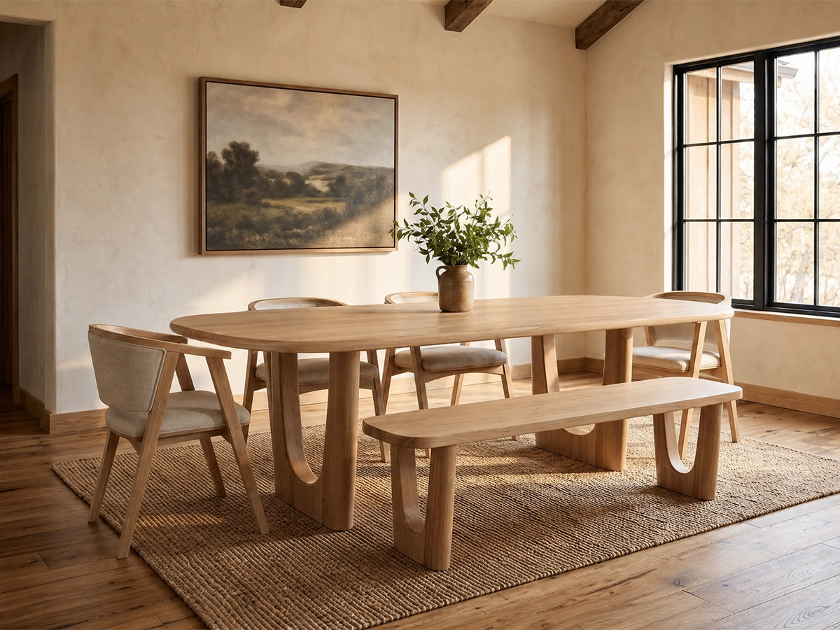 The Mauve Table — solid wood dining table, handcrafted in the USA by Danner Furniture