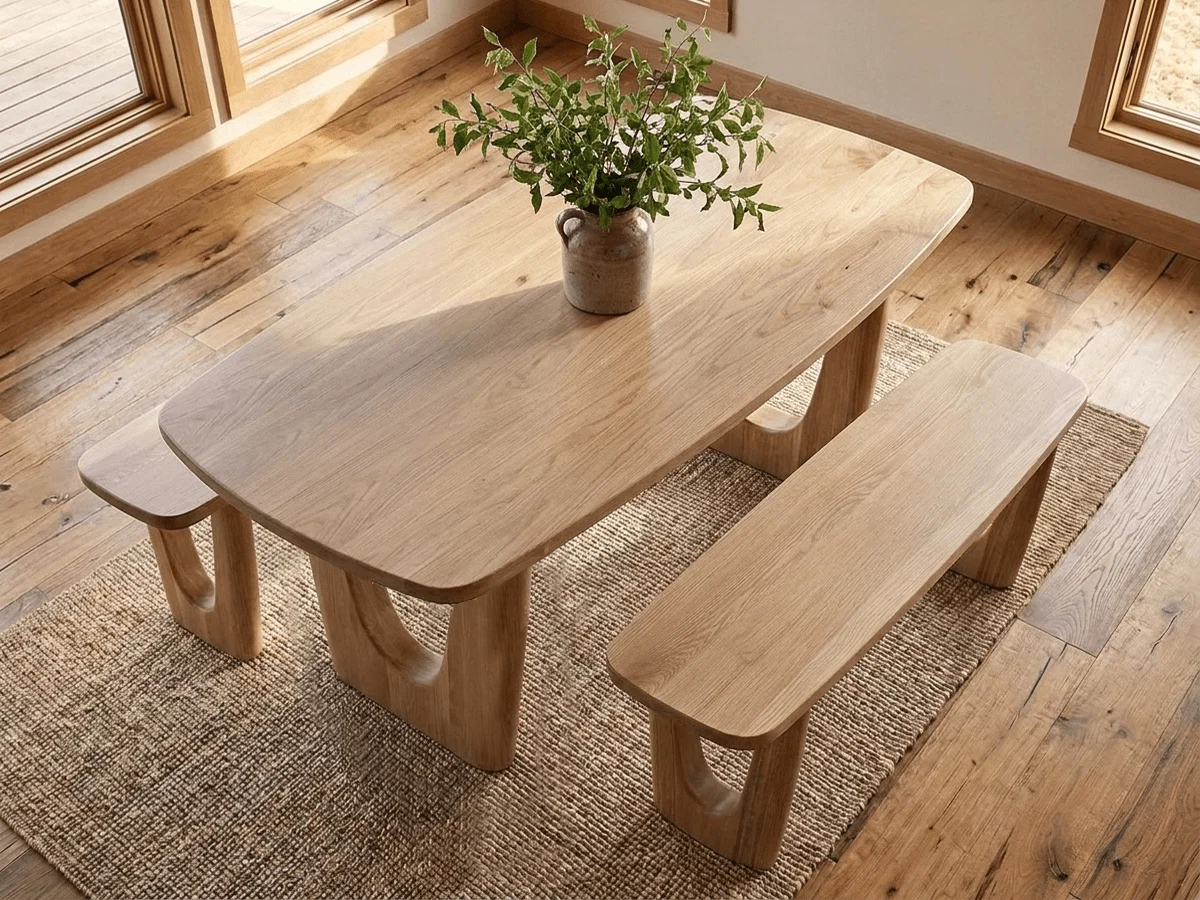 The Mauve Table — solid wood dining table, handcrafted in the USA by Danner Furniture