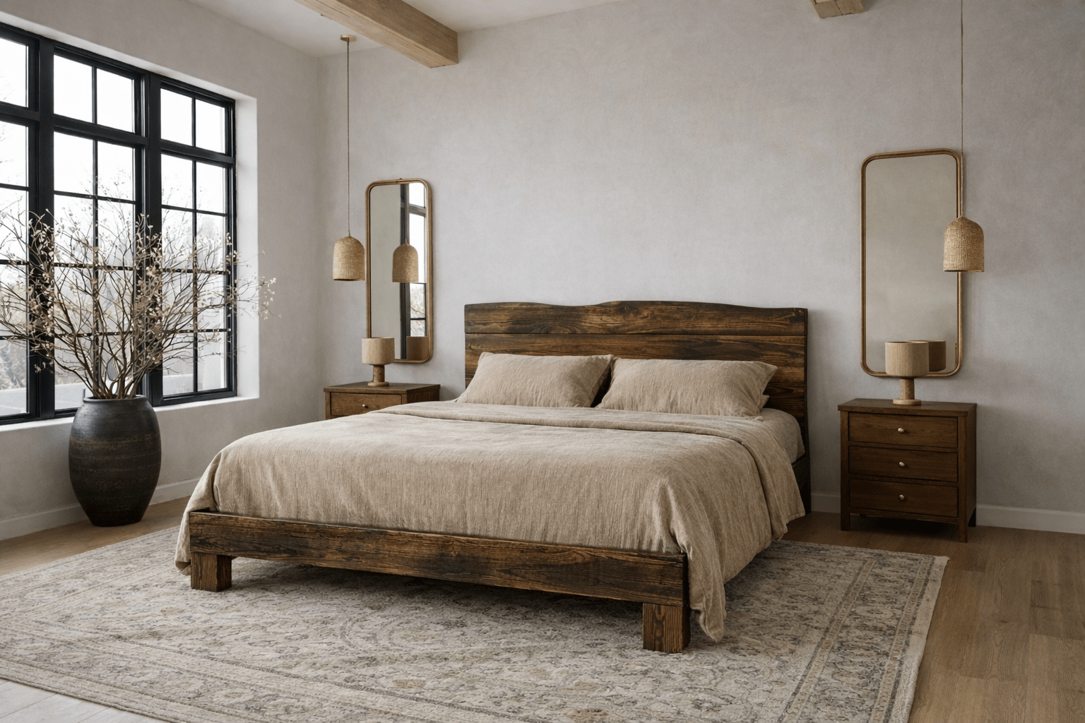 The Live Edge Rampart Bed - Danner Furniture #color_weathered-railcar