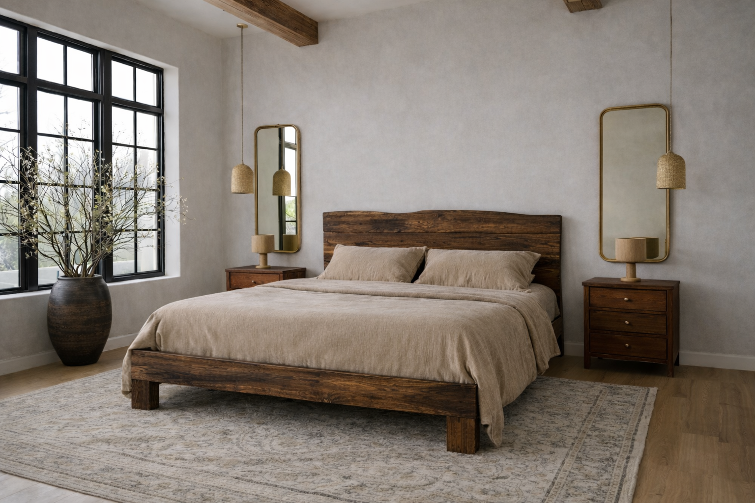 The Live Edge Rampart Bed - Danner Furniture #color_weathered-railcar