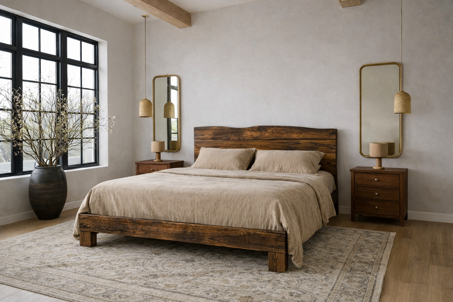 The Live Edge Rampart Bed - Danner Furniture #color_weathered-railcar