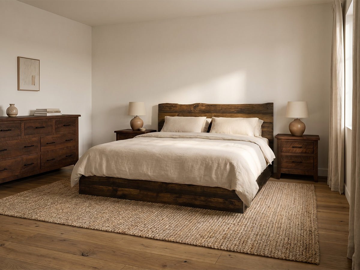 The Live Edge River Bed - Danner Furniture #color_weathered-railcar