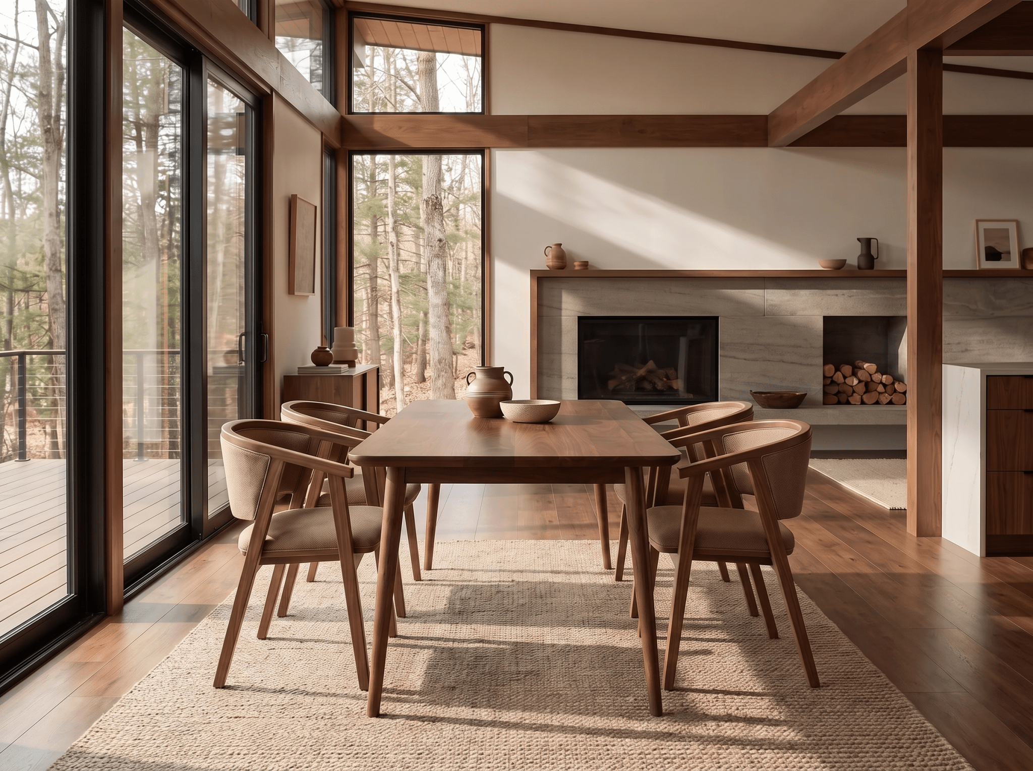 The Meridian Table โ solid wood dining table, handcrafted in the USA by Danner Furniture