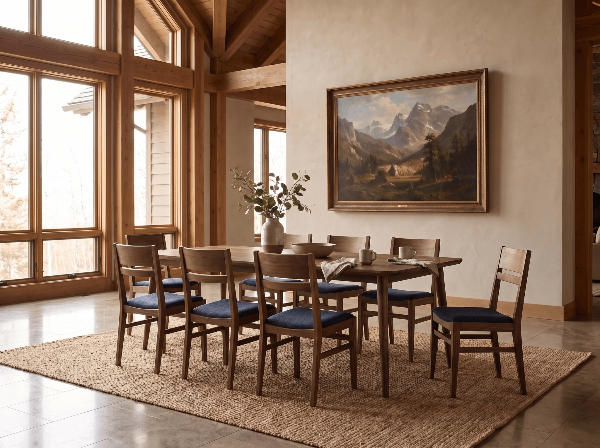 The Meridian Table โ solid wood dining table, handcrafted in the USA by Danner Furniture