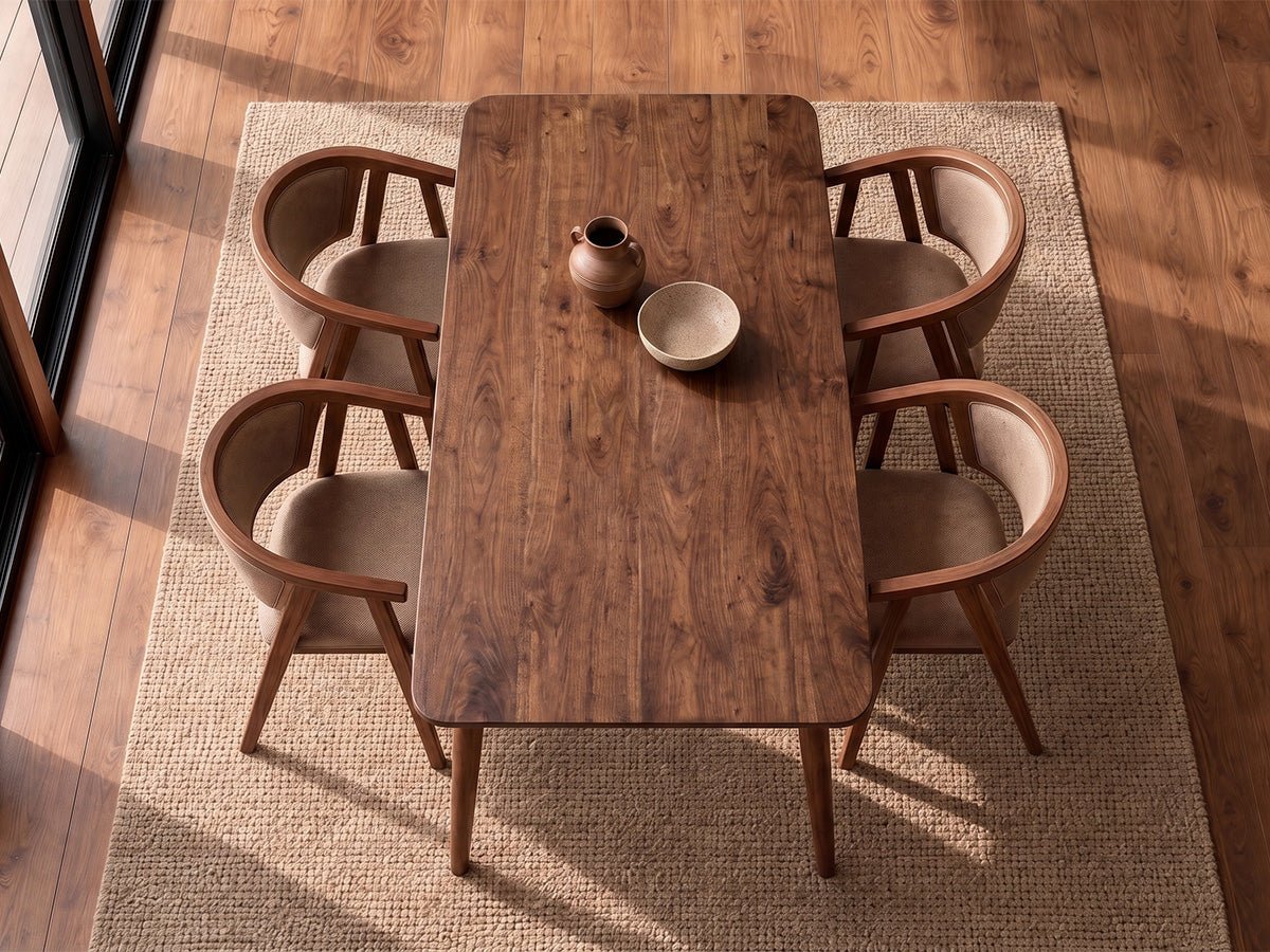 The Meridian Table โ solid wood dining table, handcrafted in the USA by Danner Furniture