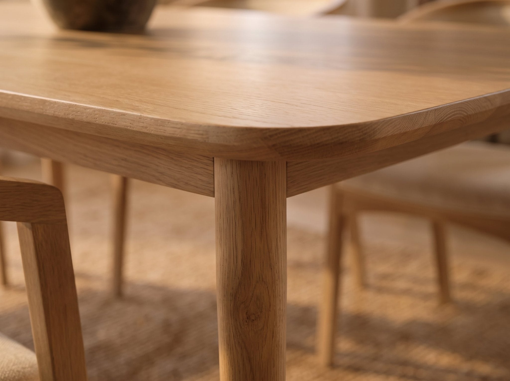 The Meridian Table โ solid wood dining table, handcrafted in the USA by Danner Furniture