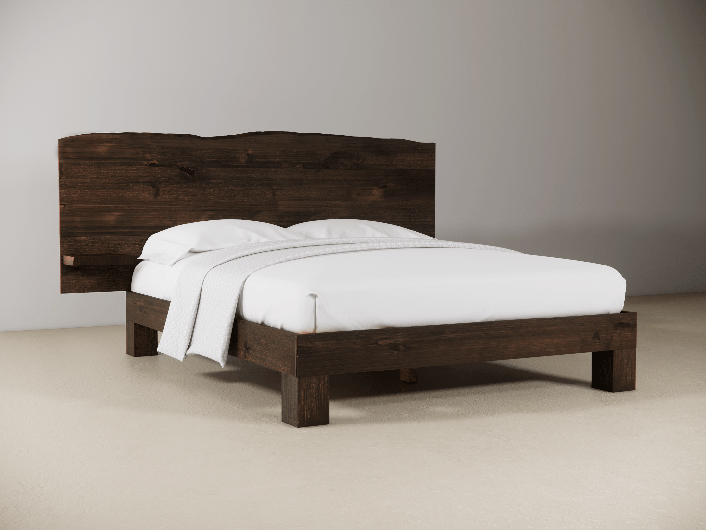 The Extended Rampart Live Edge Bed - Danner Furniture