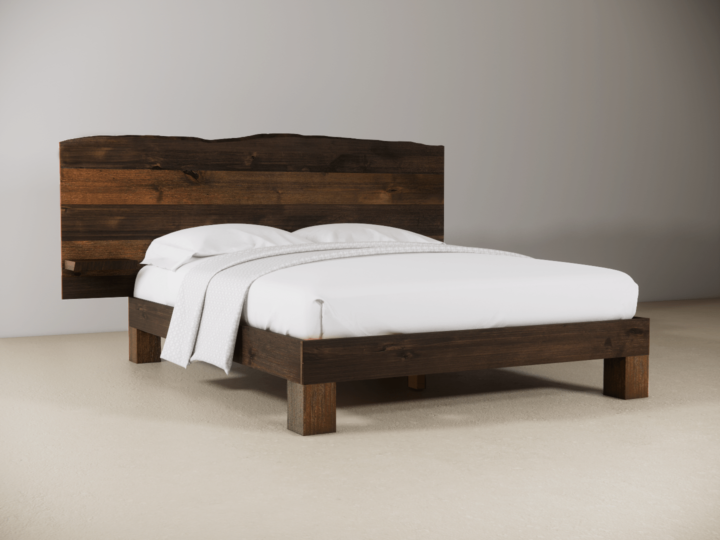 The Extended Rampart Live Edge Bed - Danner Furniture