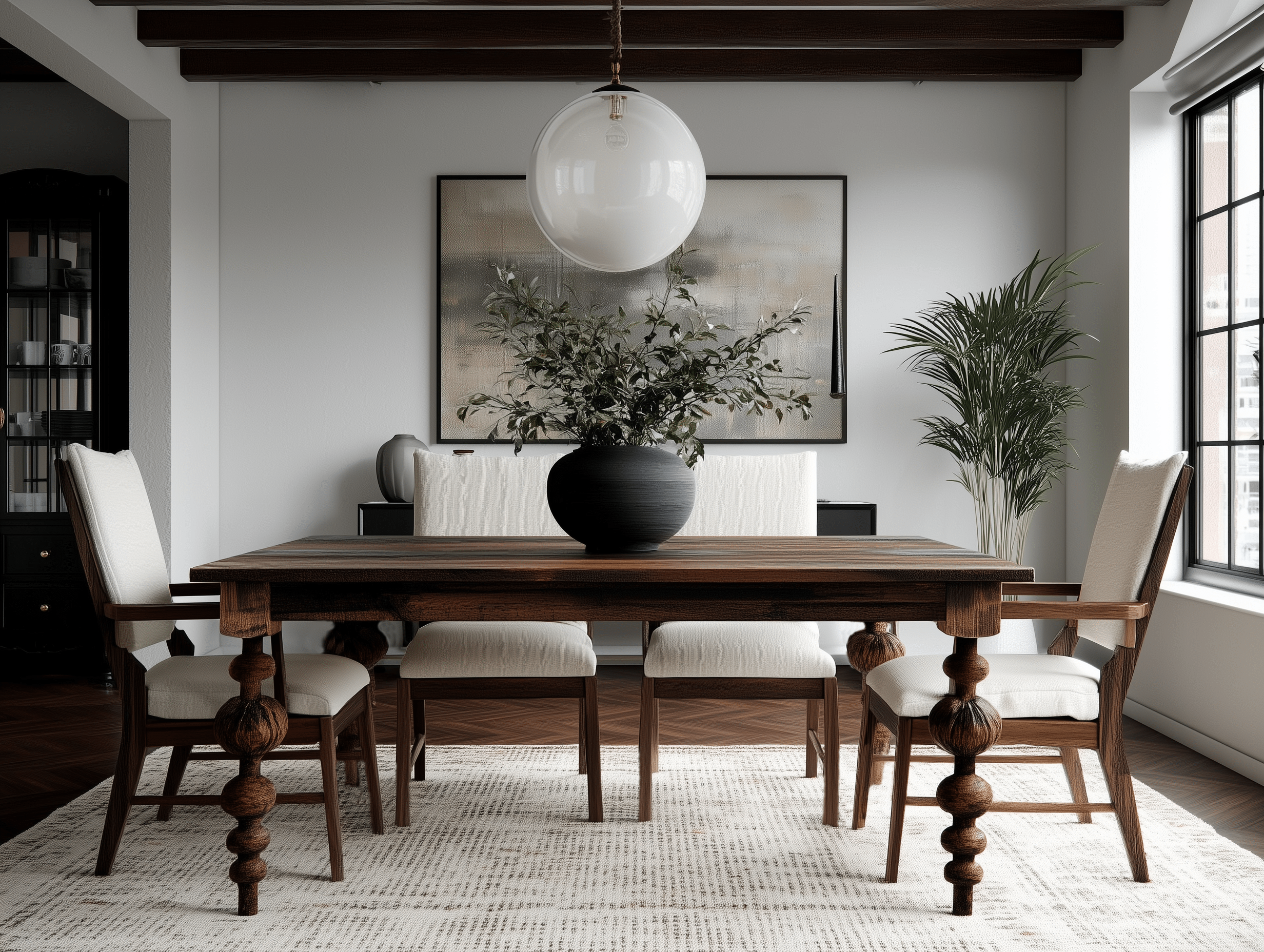 The Meadow Table in a beautiful and well lit dining room