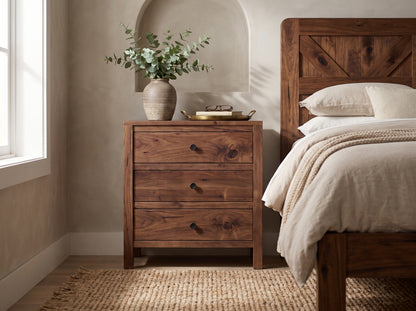 The 3 Drawer Nightstand — solid wood nightstand, handcrafted in the USA with Danner Furniture 