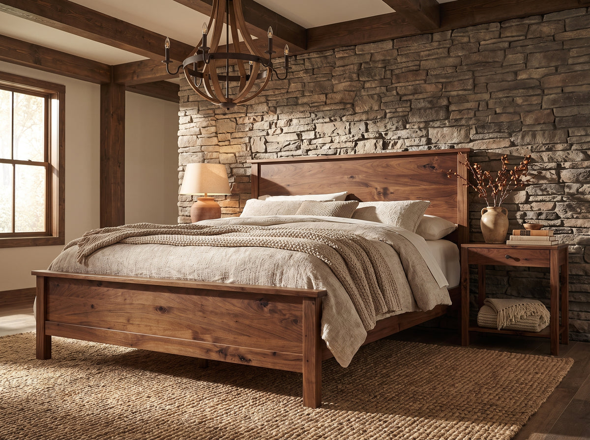 The Cheyenne Bed — solid wood bed, handcrafted in the USA with Danner Furniture #wood-type-color_white-oak