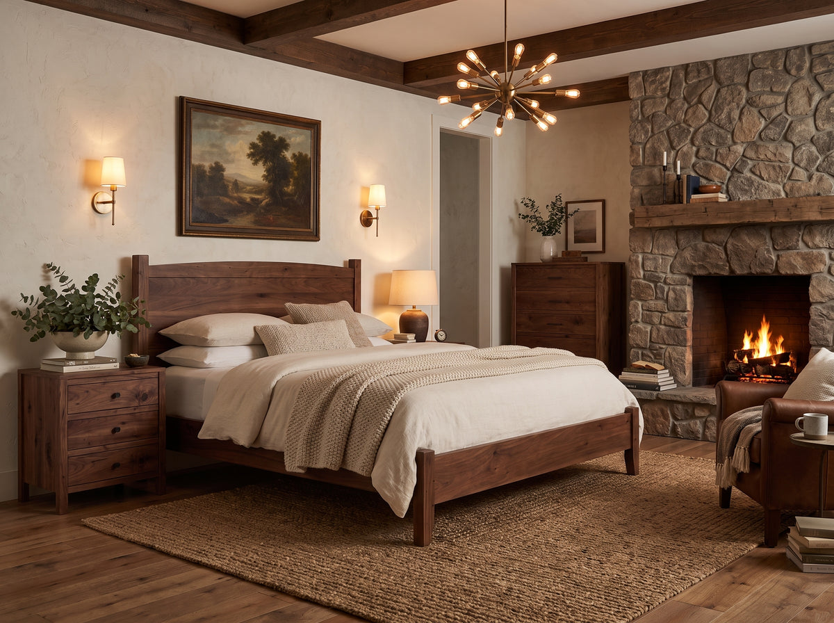 The Foothills Bed — solid wood bed, handcrafted in the USA with Danner Furniture 