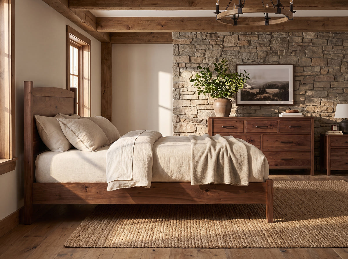 The Foothills Bed — solid wood bed, handcrafted in the USA with Danner Furniture 