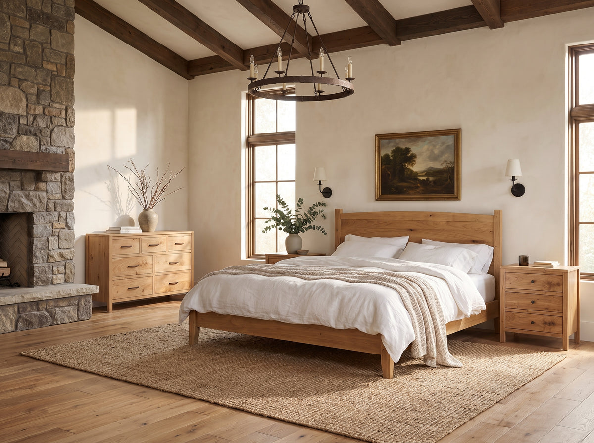 The Foothills Bed — solid wood bed, handcrafted in the USA with Danner Furniture 