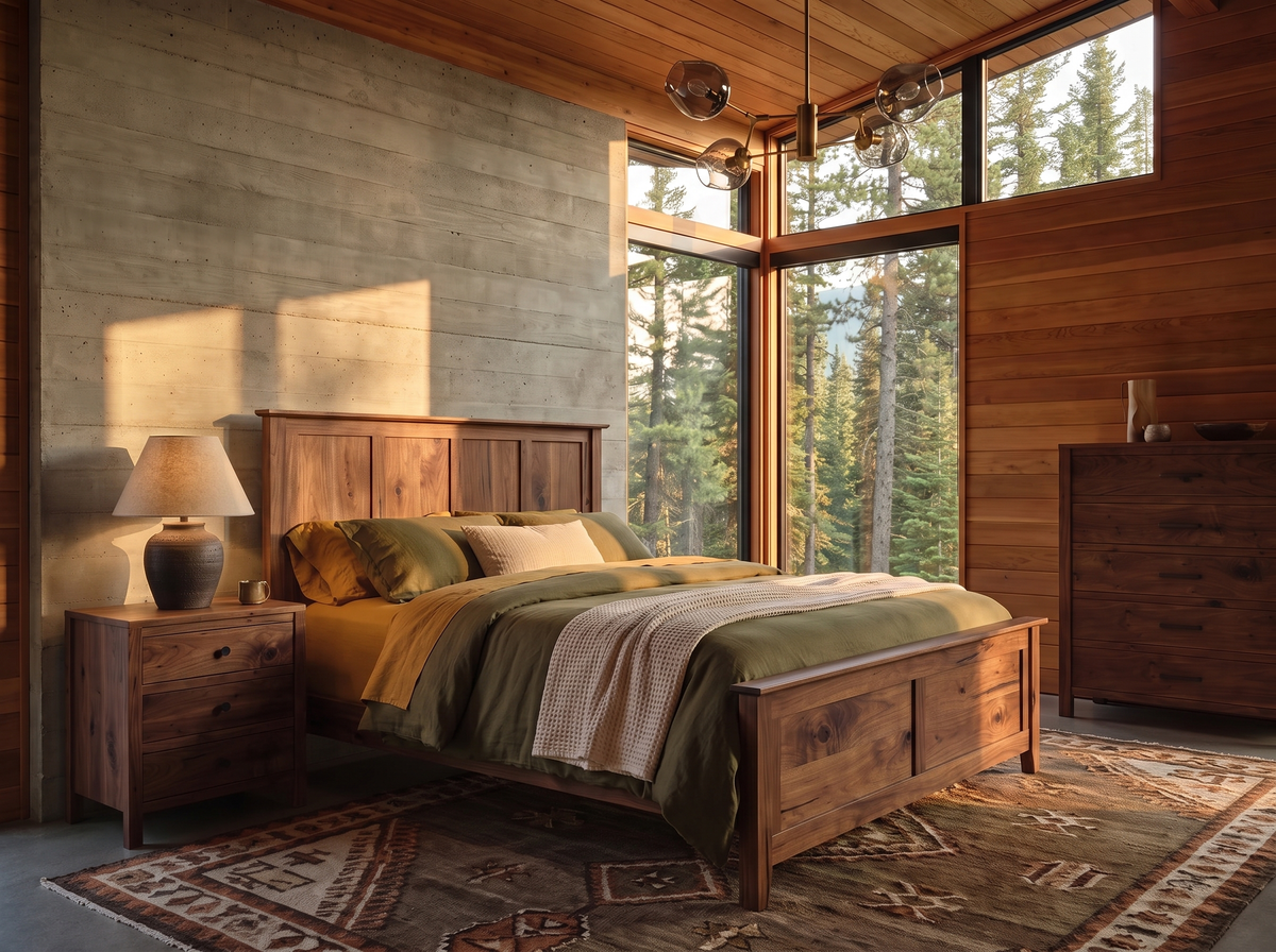 The Monument Bed — solid wood bed, handcrafted in the USA with Danner Furniture 