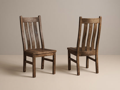 Barker Chair - solid reclaimed wood dining chair made in the USA.