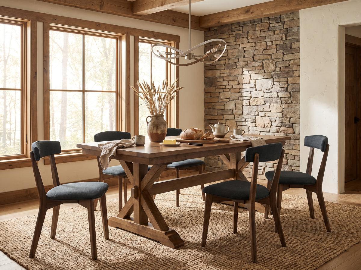 The Cascade Table — solid wood dining table, handcrafted in the USA with Danner Furniture 