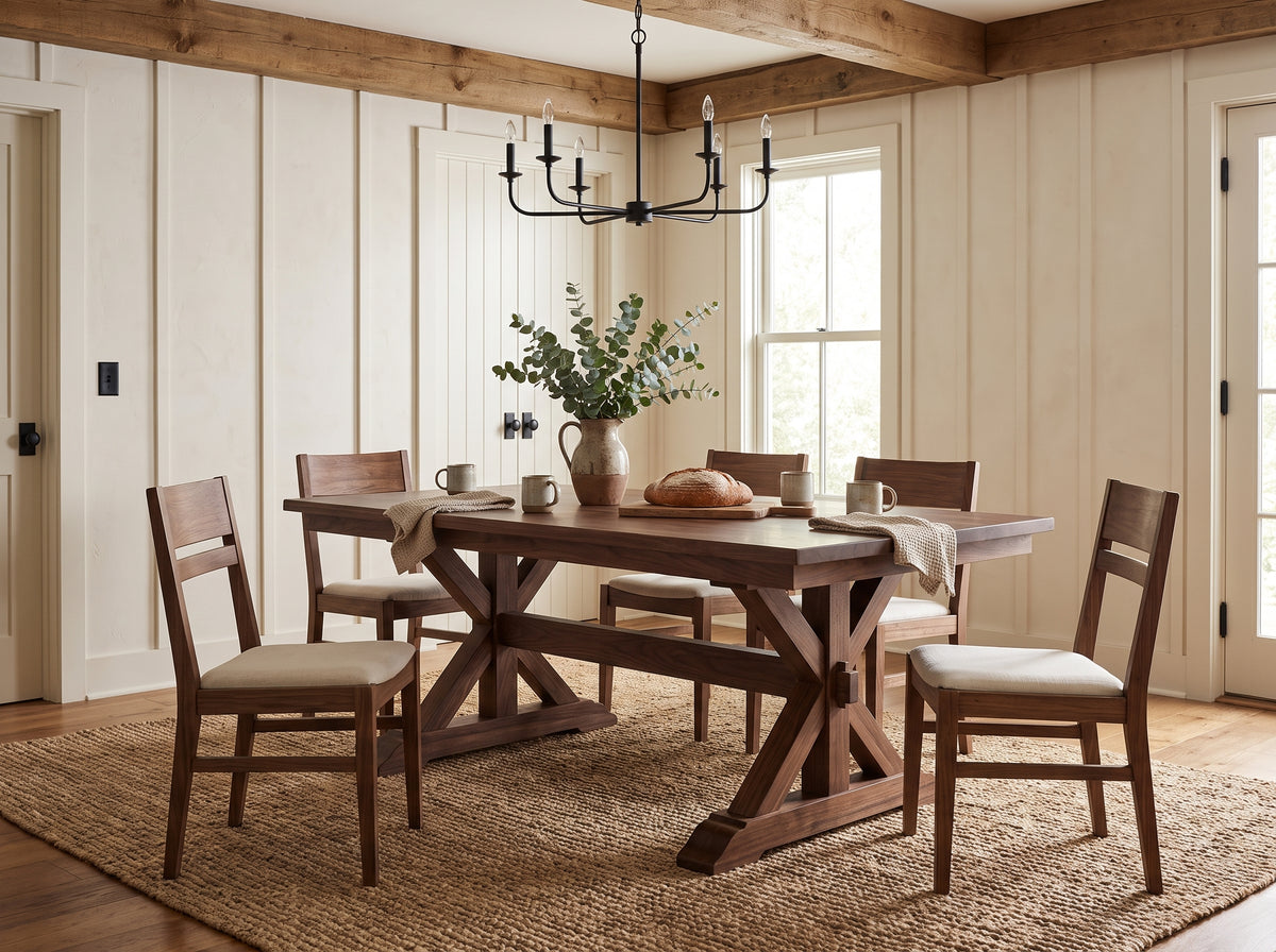 The Cascade Table — solid wood dining table, handcrafted in the USA with Danner Furniture 