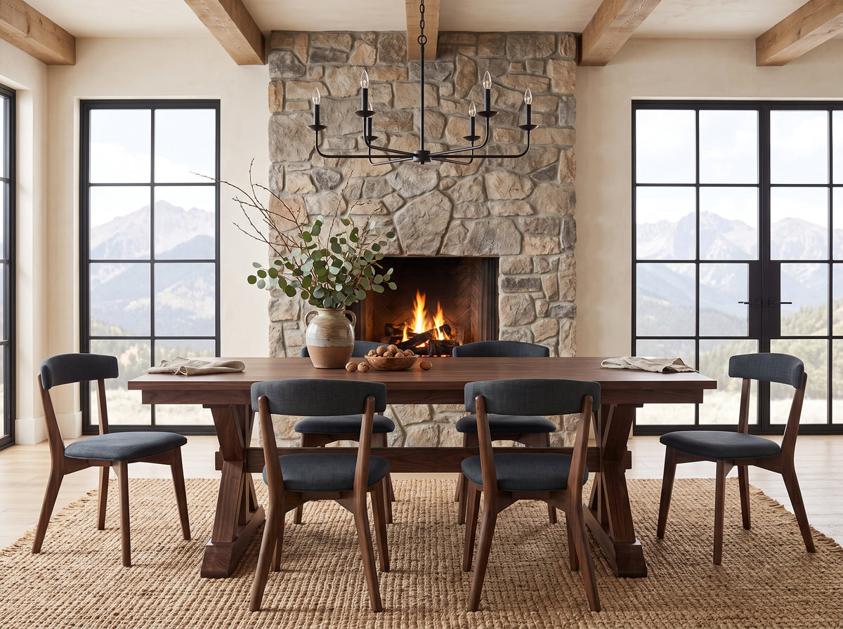 The Cascade Table — solid wood dining table, handcrafted in the USA with Danner Furniture 