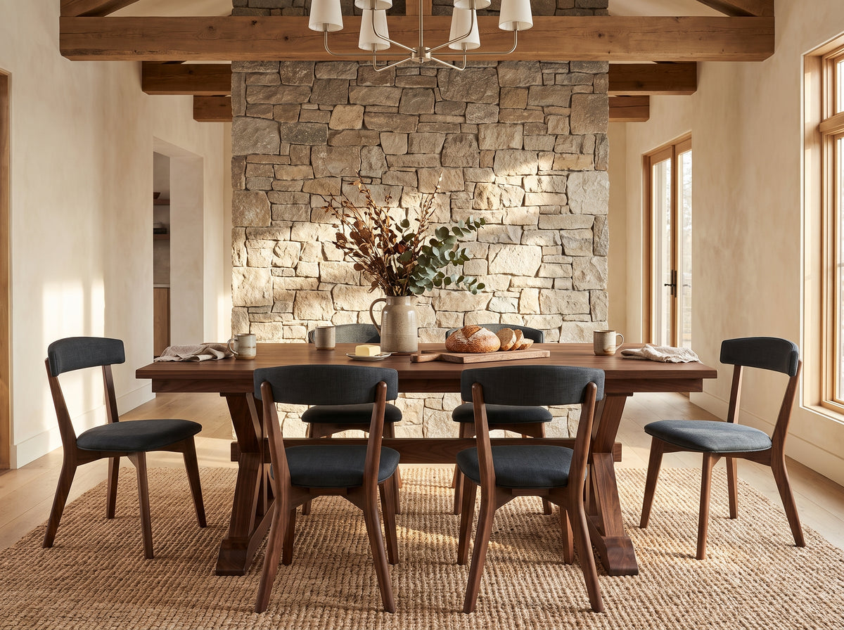 The Cascade Table — solid wood dining table, handcrafted in the USA with Danner Furniture 