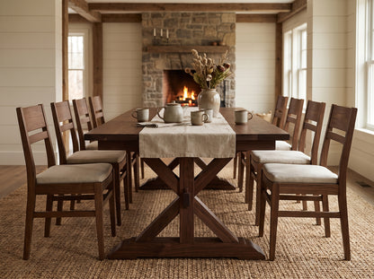 The Cascade Table — solid wood dining table, handcrafted in the USA with Danner Furniture 