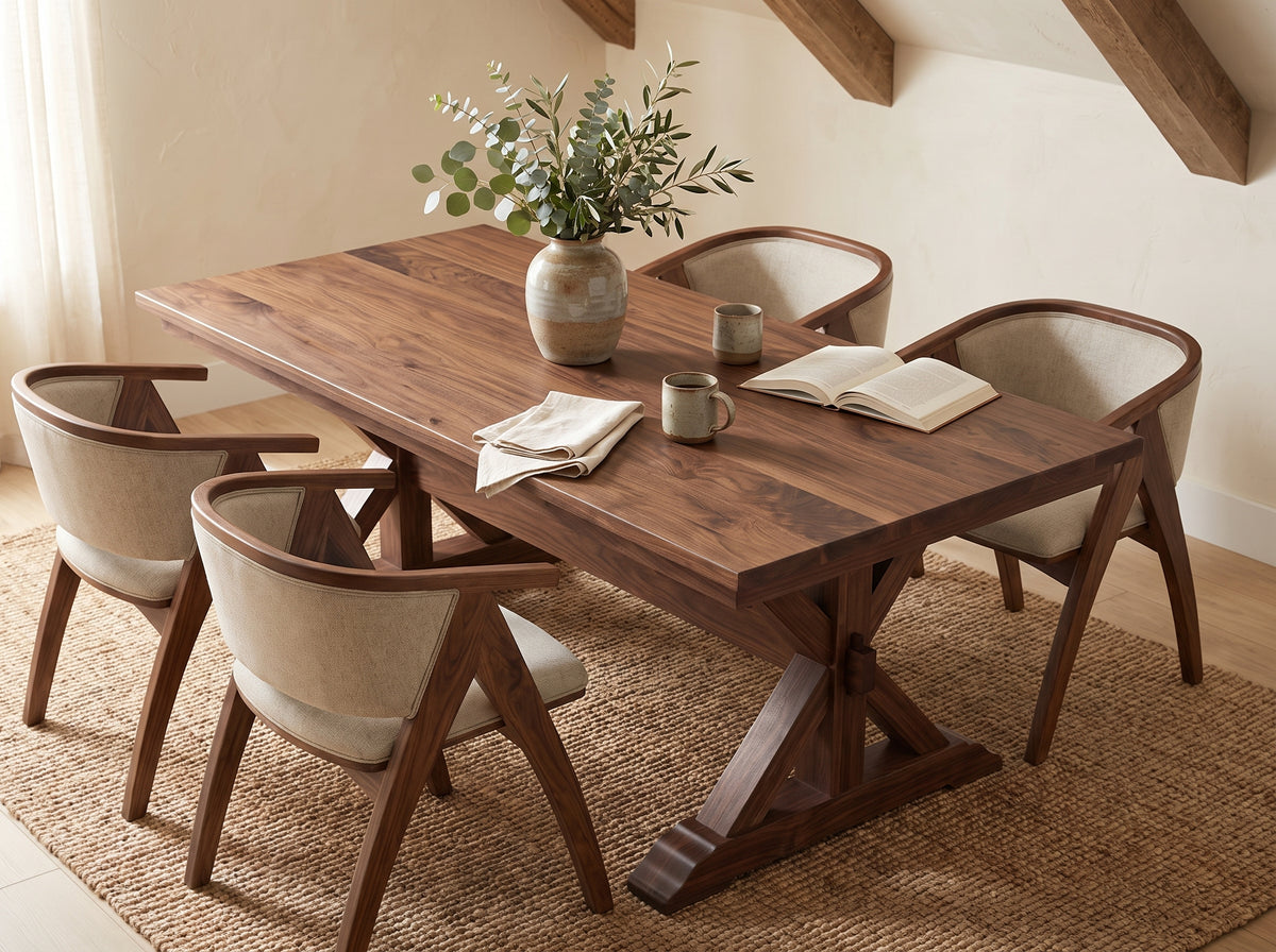 The Cascade Table — solid wood dining table, handcrafted in the USA with Danner Furniture 