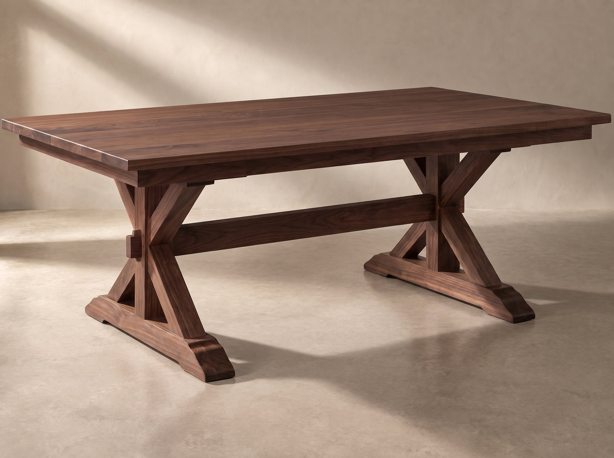 The Cascade Table — solid wood dining table, handcrafted in the USA with Danner Furniture 