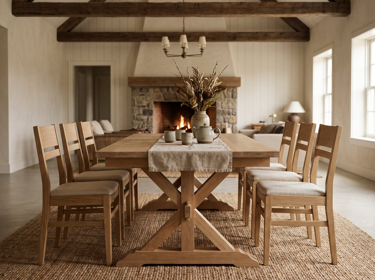 The Cascade Table — solid wood dining table, handcrafted in the USA with Danner Furniture 
