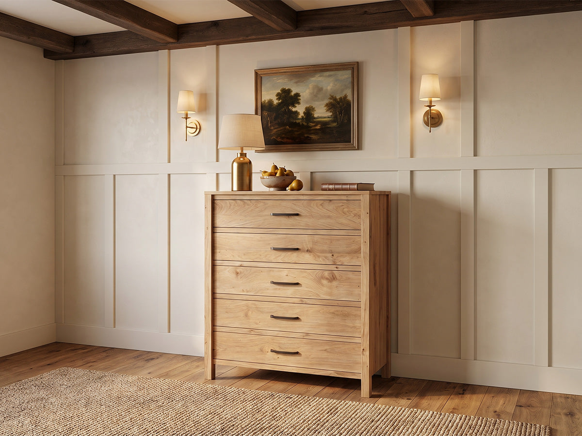The 5 Drawer Chest - Solid Wood made in the USA with Danner Furniture 
