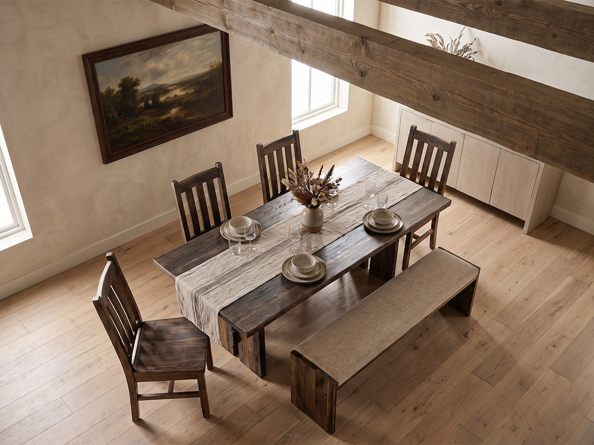 The Crestone Table — solid wood dining table, handcrafted in the USA with Danner Furniture