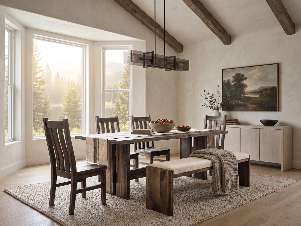 The Crestone Table — solid wood dining table, handcrafted in the USA with Danner Furniture 