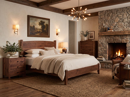 Foothills Solid Wood bed in Walnut