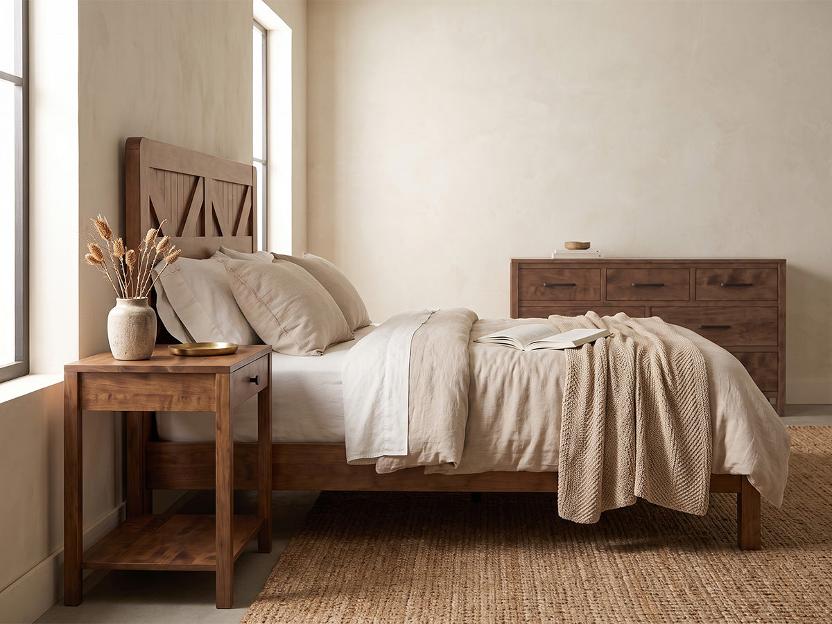 The Ruxton Bed — solid hardwood bed, handcrafted in the USA with Danner Furniture 