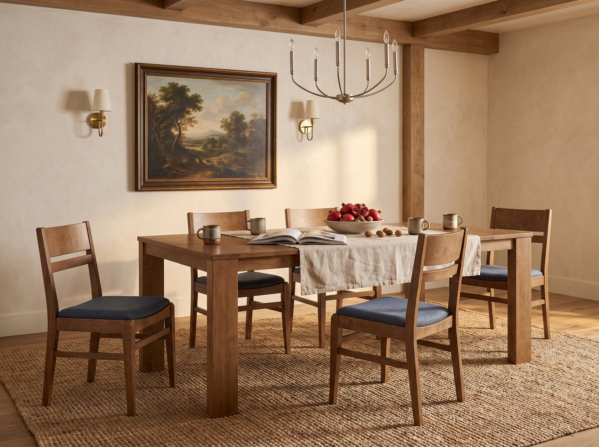 The Hearth Table — solid wood dining table, handcrafted in the USA with Danner Furniture 