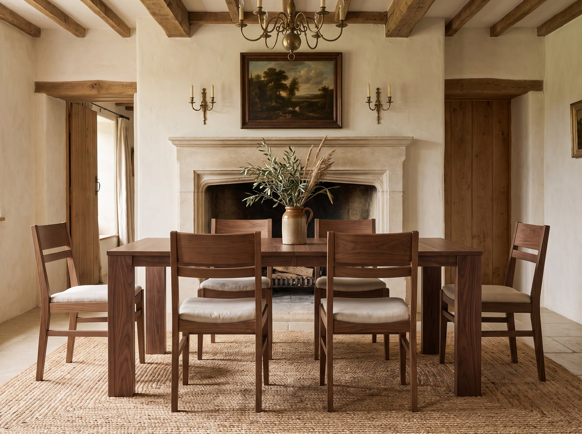 The Hearth Table — solid wood dining table, handcrafted in the USA with Danner Furniture 