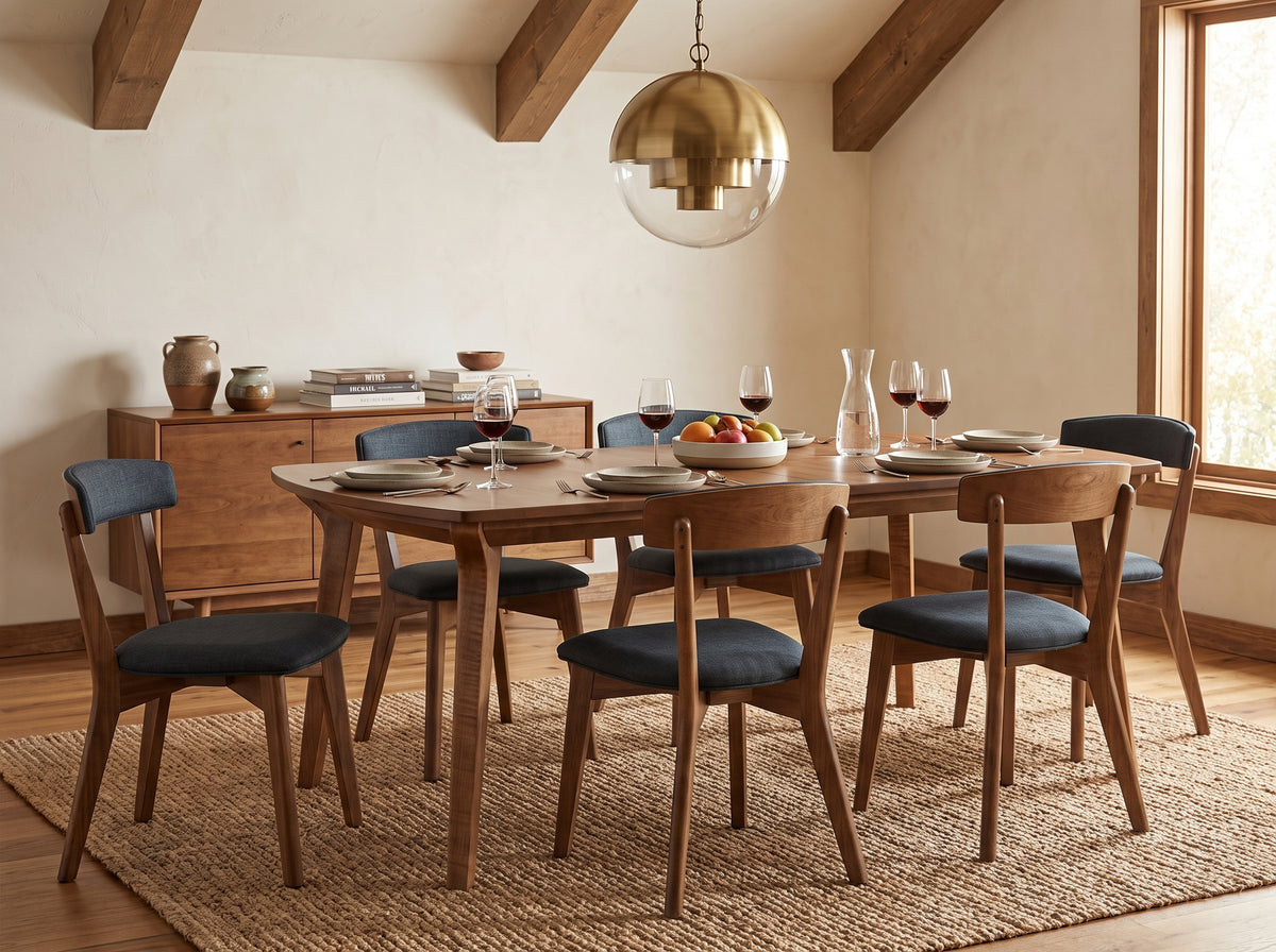 The Larkspur Table — solid wood dining table, handcrafted in the USA with Danner Furniture 